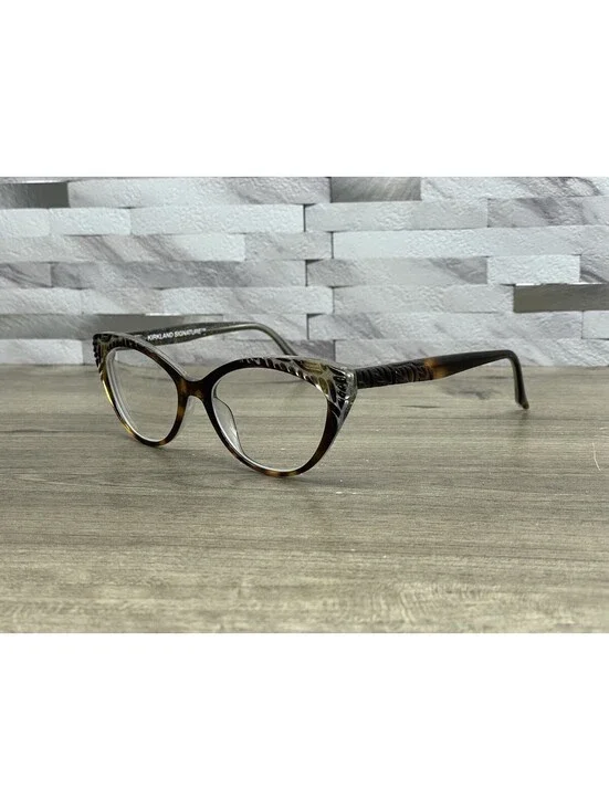 Kirkland Signature KS Tammy Tort Glitter Eyeglasses Brown 53-17-140 FRAMES ONLY