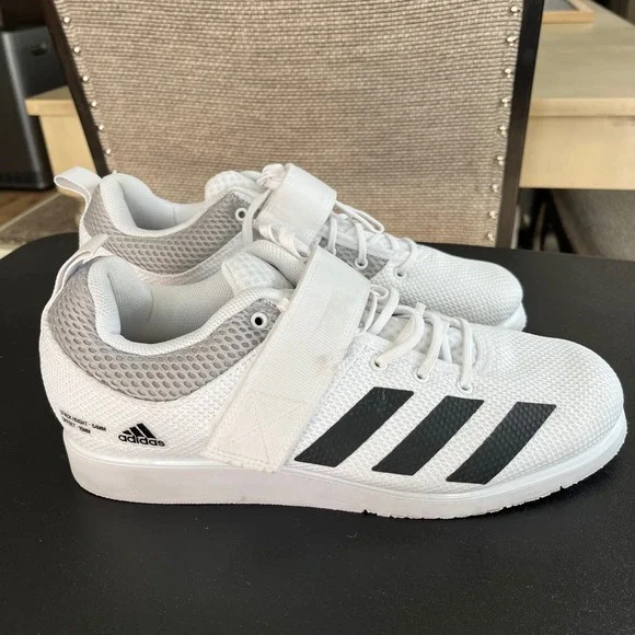 Adidas Powerlift‎ Mens Weightlifting Shoes White Black Size 9.5