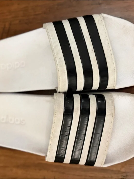Adidas White Slide Sandals
