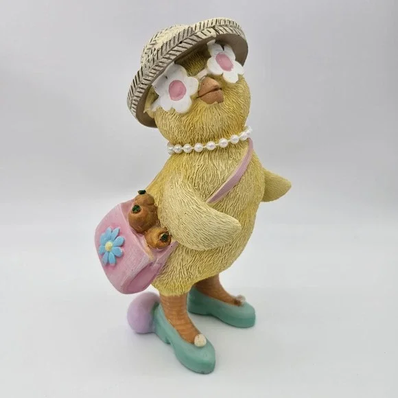 Bunny Boulevard Resin Easter Chick with Hat, Sunglasses, Purse, Pearls & Heels