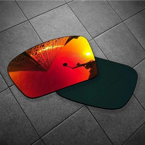 RAWD Replacement Lenses for-Oakley Gascan OO9014 Fire Orange Mirror Polarized