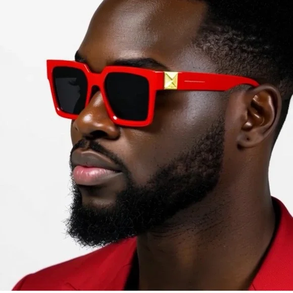 Classy Women Red Framed Sunglasses RED Frame UV400 Square Gafas Lentes‎ Mujeres
