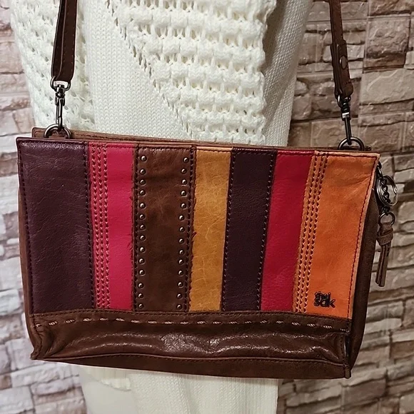 The Sak  Multi Colored Leather 3-way Demi Clutch Crossbody Shoulder Bag
