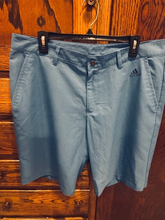 adidas Light Blue Athletic Golf Shorts