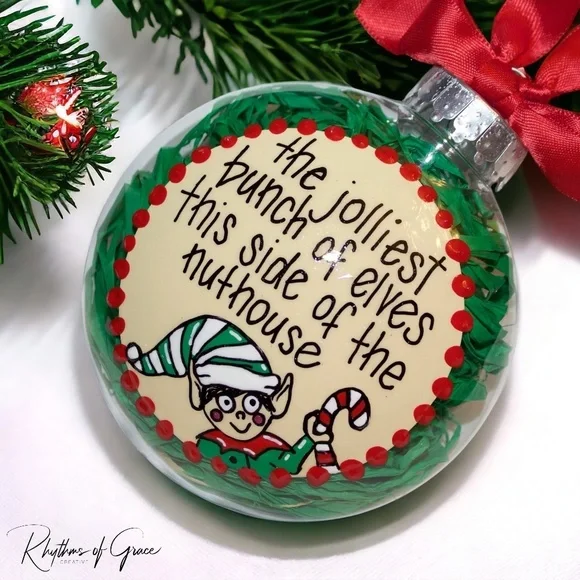 Elf Christmas Ornament: 
