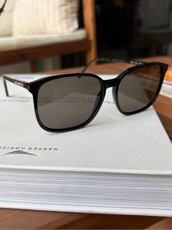 Saint Laurent SL37 001 Black Oversized Square Sunglasses 58mm