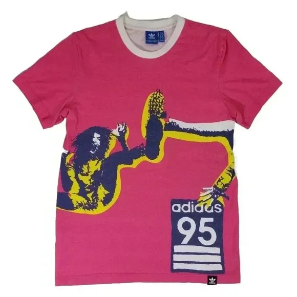 adidas Originals Archive Catalog T-Shirt Men's M All Over Retro 90's Crew Neck