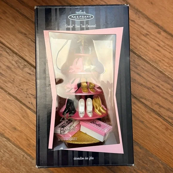 Hallmark Keepsake Ornament - Barbie Shoe Tree 45th Anniversary 2004 NIB