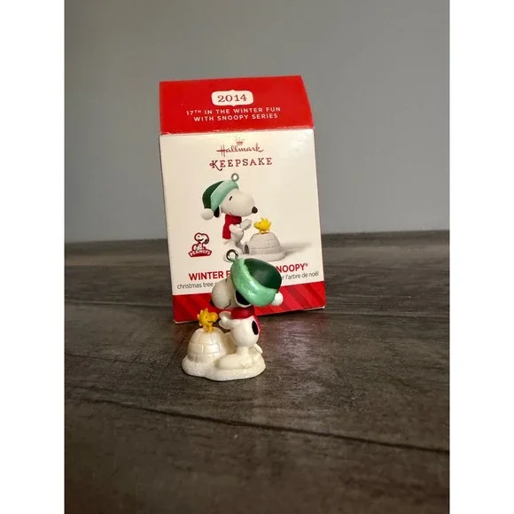 Hallmark Keepsake 2014 Snoopy Woodstock Winter Fun Series 17 Peanuts Ornament