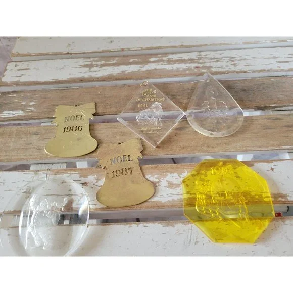 Clear ornament Noel‎ Santa lifesaver 12 Days of Christmas Xmas candle Noel Bell