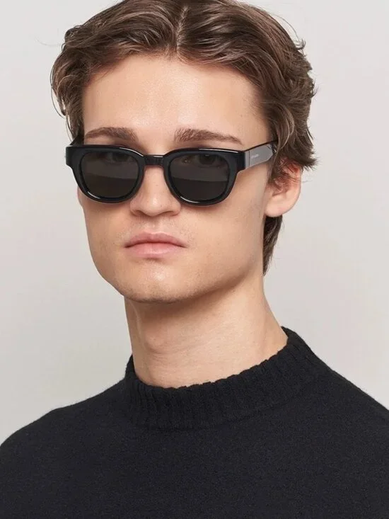 New Saint Laurent Black Round Unisex Sunglasses SL675 001