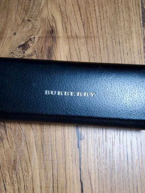 Burberry Black Men's Leather Glasses Case