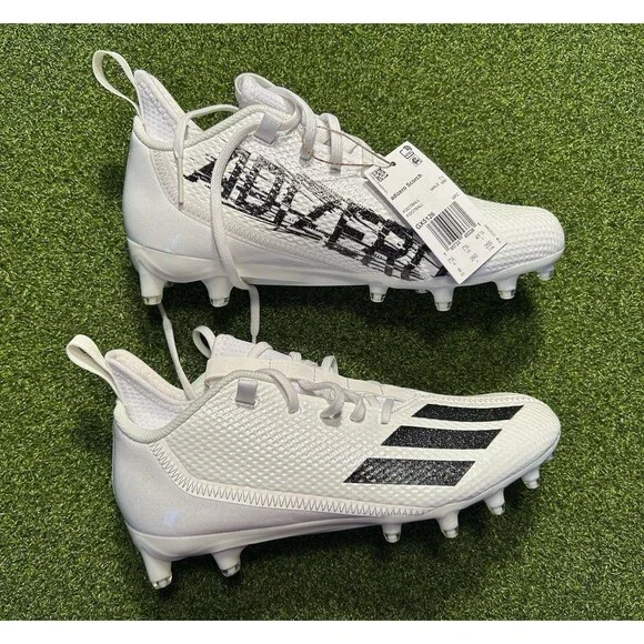 adidas Adizero Scorch Football Cleats GX5126 Men’s Size 8 White/Black NWOB