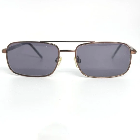 Stetson 281 Zyloware Sunglasses‎ Brown Metal Rectangle Frame 57-17-135 22083