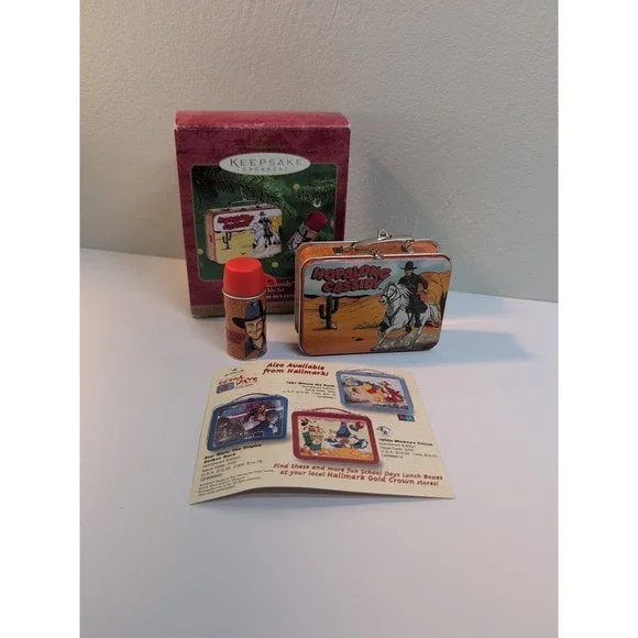 2000 Hallmark Keepsake Ornament Hopalong Cassidy Lunch & Thermos Box Set