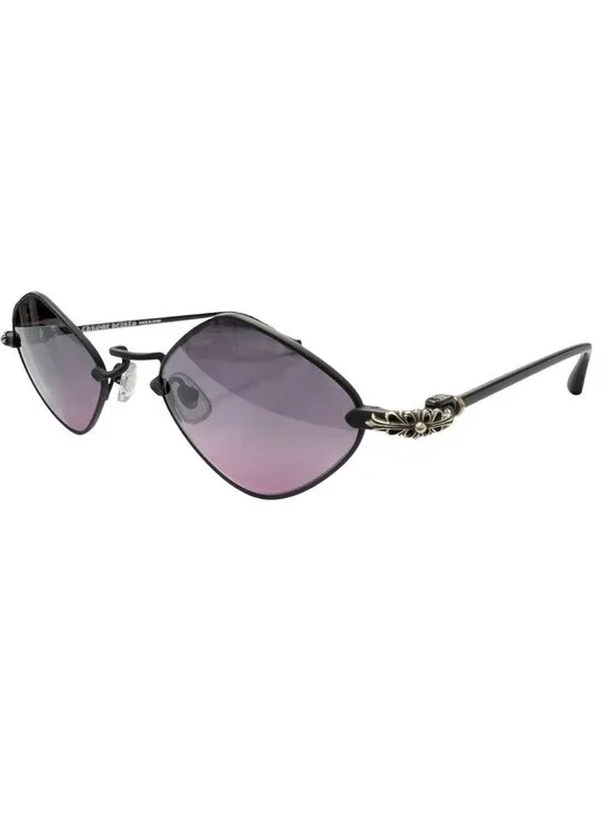 Chrome Hearts Diamond Dog Floral Cross Sunglasses Matte Black 50 Eyewear
