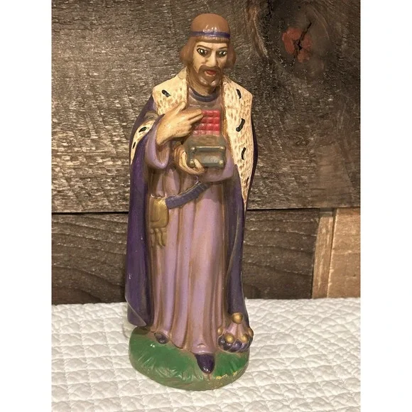 Vintage Holland‎ Mold Wise Man King Nativity Figurine Statue Standing 8