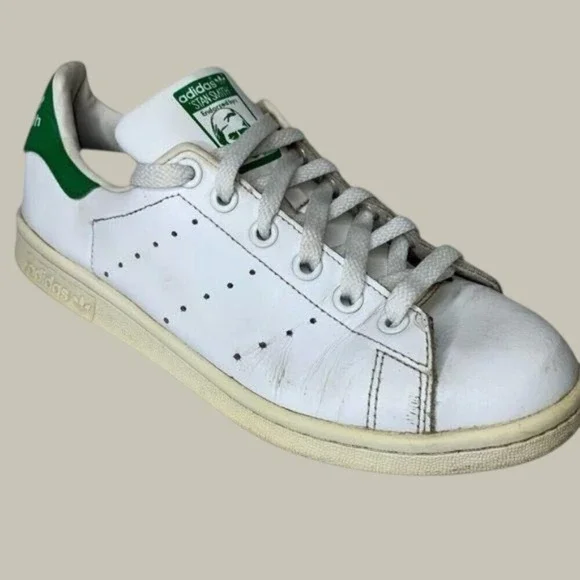 Adidas Stan Smith White Green Leather‎ Sneakers M20605 Mens 6.5 Womens 7.5