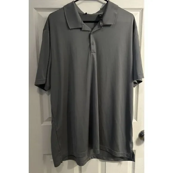 Adidas Golf Polo Gray Men's Stretch Athleisure Casual Collared Size‎ 2XL