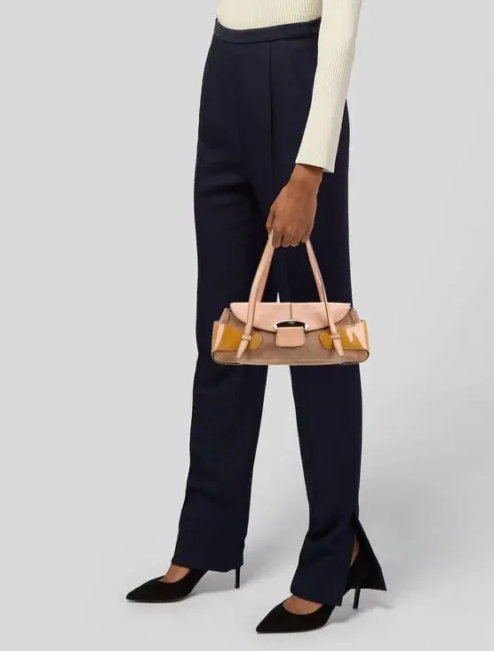 Tod's Brown Suede Shoulder Bag