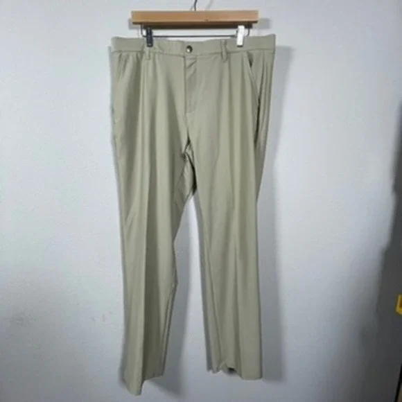 Adidas Golf Pants Mens 36x34‎ Khaki Tan Excellent Performance Slacks Golfcore