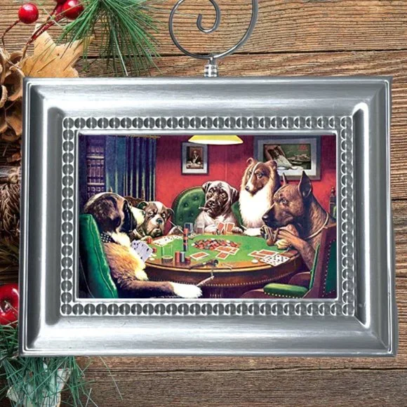 Dogs Playing Poker Christmas‎ Tree Ornament