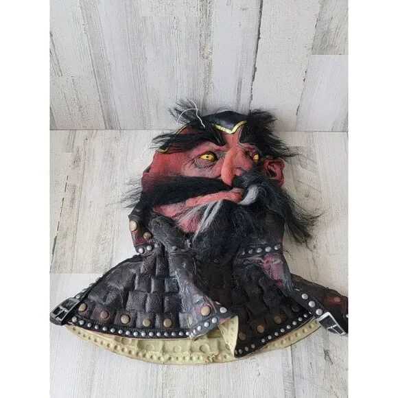 Mario chiodo studios 2004 devil mask rubber red face hair Halloween costume scar