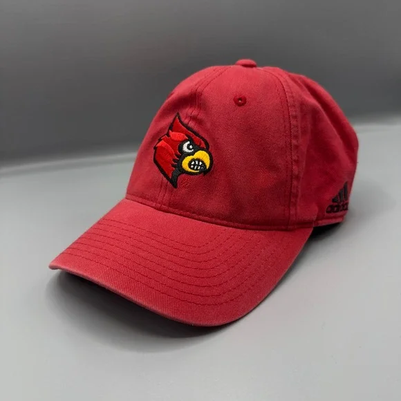 Adidas‎ Louisville Cardinals Hat Mens L/XL Red Flex Fit NCAA Baseball Cap