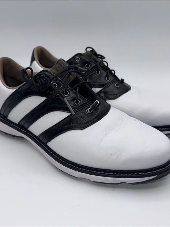 Adidas MC87 Z-Traxion Spikeless Golf Shoes Black White Mens Size 11 Used