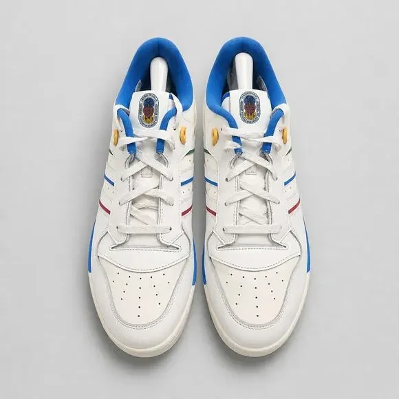 adidas Rivalry Low Paris Olympics Heritage White Blue Red JI0866 Men's Size 13