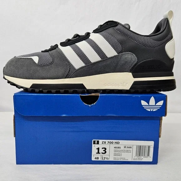 Adidas Originals ZX 700 HD Retro‎ Sneakers H01851 Grey White Men's Size 13