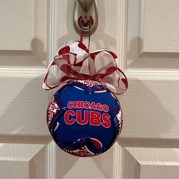 MLB Chicago Cubs World Series Winner Hand Crafted Quilted 4” Ornament