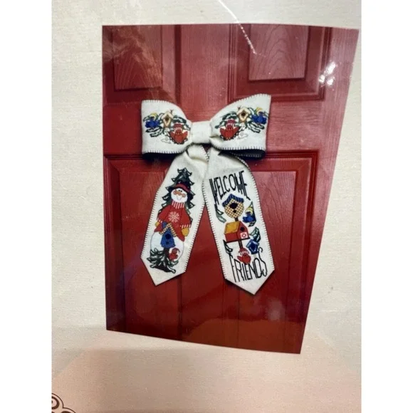 Sugarplum Express Welcome Friends Snowman Bow Cross Stitch‎ Kit 11