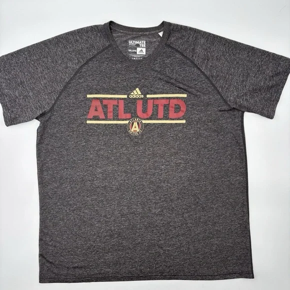 Adidas Atlanta United FC Shirt Mens 2XL Gray Ultimate Tee MLS Soccer Graphic