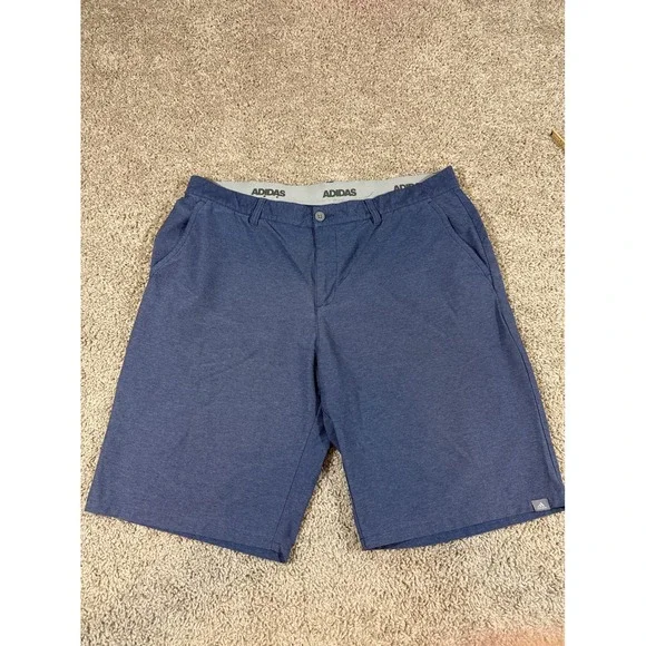 Adidas Golf Shorts Mens 38 Blue Good Ultimate365 Heathered Stretch Athletic