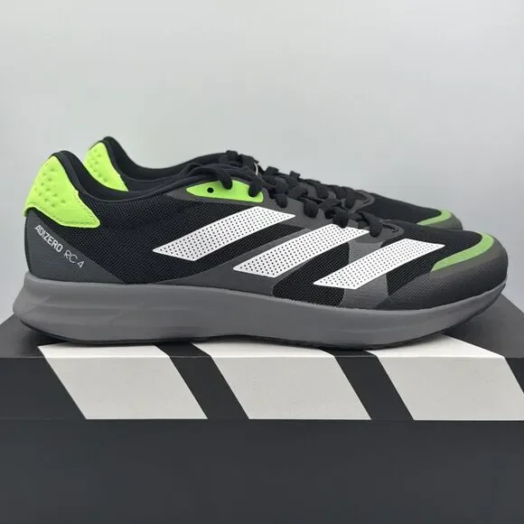 Size 10.5 - Adidas Adizero RC 4 'Black Solar Green' gx6660