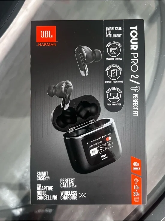 JBL Tour Pro 2 Wireless Earbuds - Black