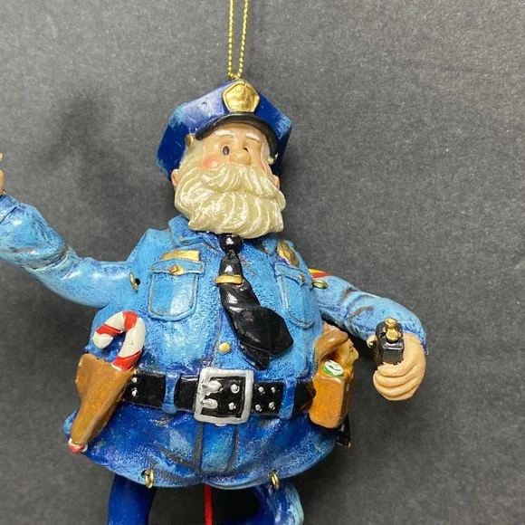 Police Officer Cop‎ Christmas Ornament Police Car Hanging Figurine