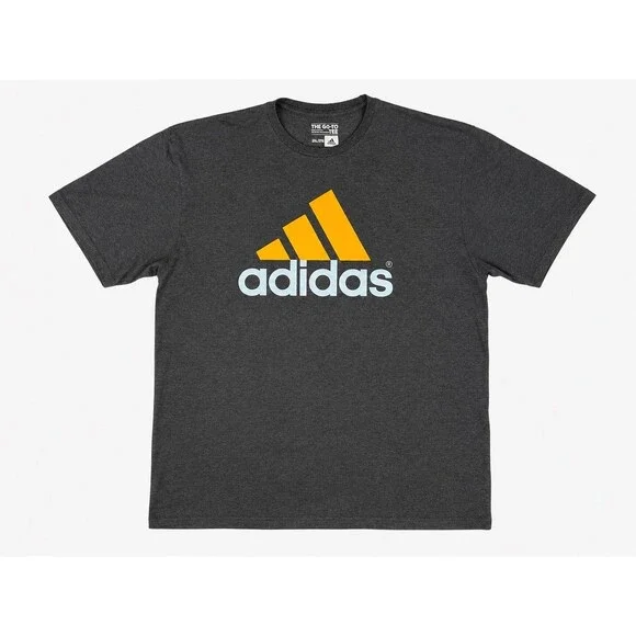 Adidas The Go-To Tee Men’s 2XL Charcoal Heather Logo Graphic T-Shirt Athletic