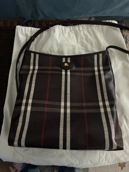 Burberry Highlands Small Shoulder Bag NWT-Mahogany AUTHENTIC