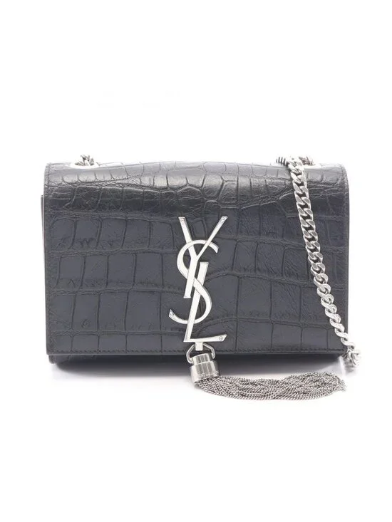Saint Laurent Paris Shoulder Bag Kate Monogram Croco