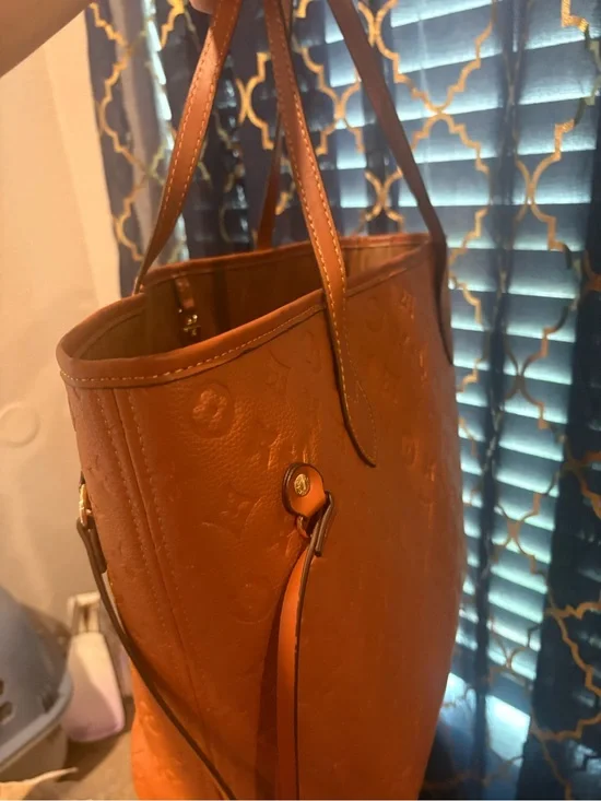 Brown Embossed  Tote Bag