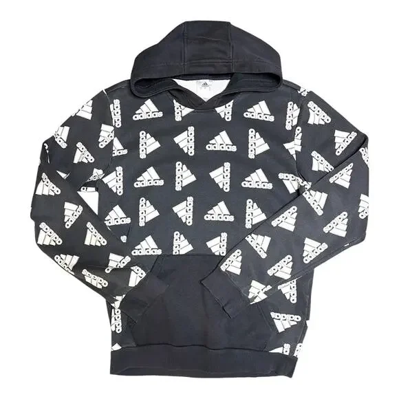 Adidas Allover Badge of Sport Hoodie Sweatshirt size Small