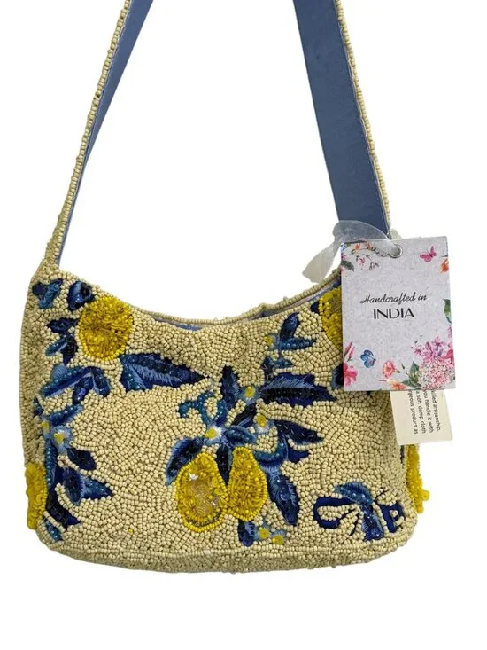 Lemons Beaded Bag Amalfi Coast Handmade in India NWT NEW RELEASE