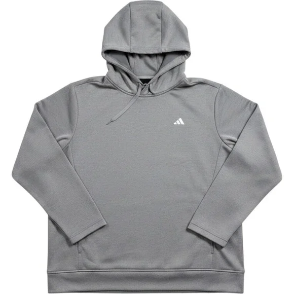 Adidas Mens Elevated PO Hood Grey Sweatshirt  2XL New