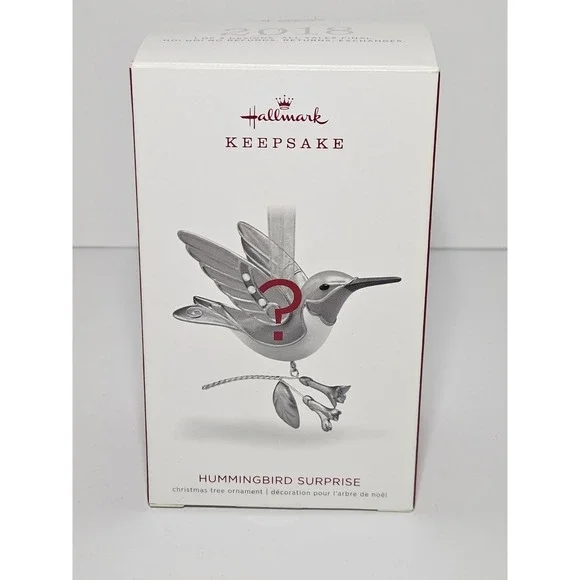 Hallmark Keepsake 2018 Hummingbird Surprise Mystery Box Christmas Ornament