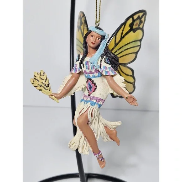 Vtg Ashton Drake The Sky Spirit Quest Spirit of the Butterfly Dance Ornament '03