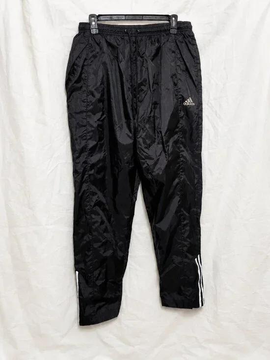 Vintage 2001 Adidas Black Wind Pants Men’s Large Mesh Lined
