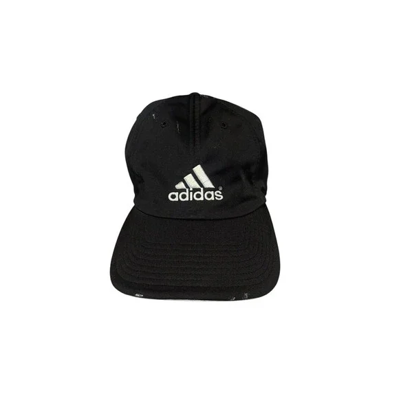 Adidas Slideback Black Hat OSFA Embroidered Adjustable