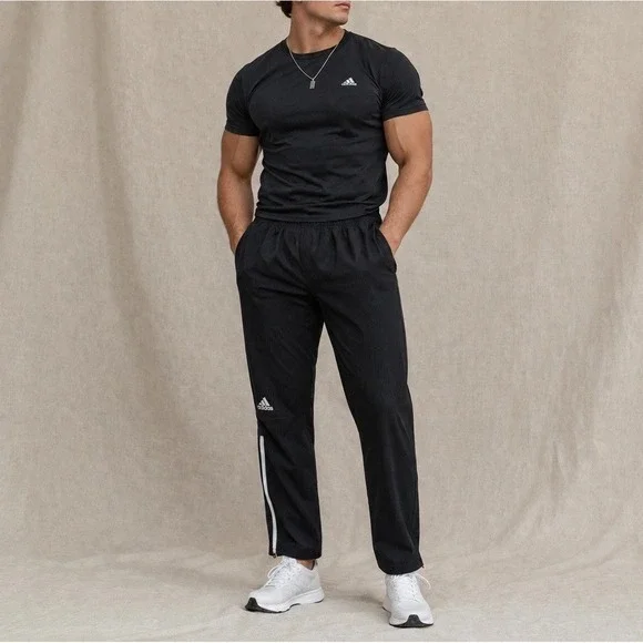 Adidas Athletics Squad Pant Men's Sz Large Sport Climalite Black Gym Training